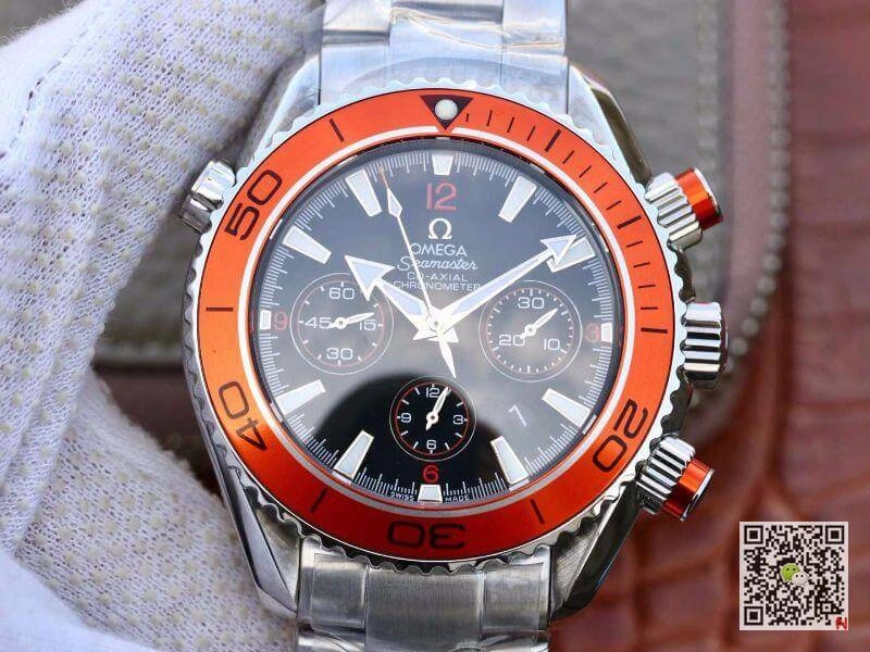 Omega Seamaster Planet Ocean 232.30.46.51.01.002 1:1 Best Edition Replica Watch Swiss ETA7750 Black Dial with orange marker
